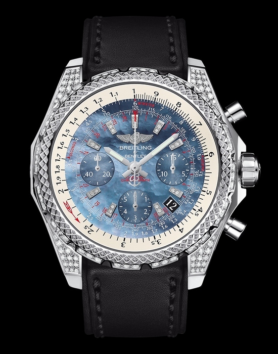 Breitling Bentley B06s Quadrante In Acciaio Con Perla Replica Diamanti Orologio