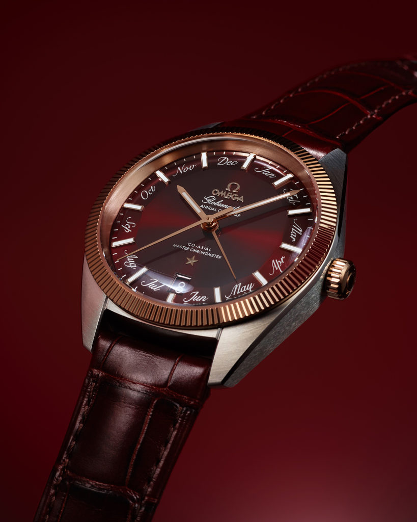 Repliche Omega Globemaster Annual Calendar Borgogna