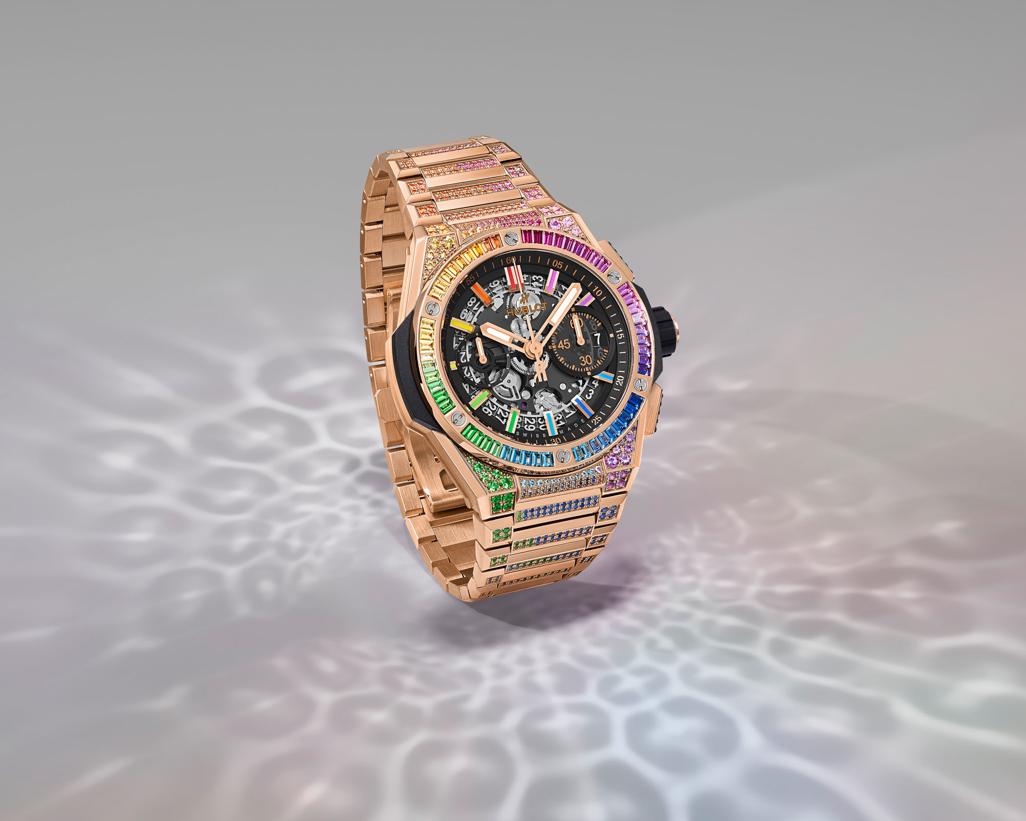 Hublot Big Bang Unico Integrated Rainbow Time Only Rainbow Replica Orologi