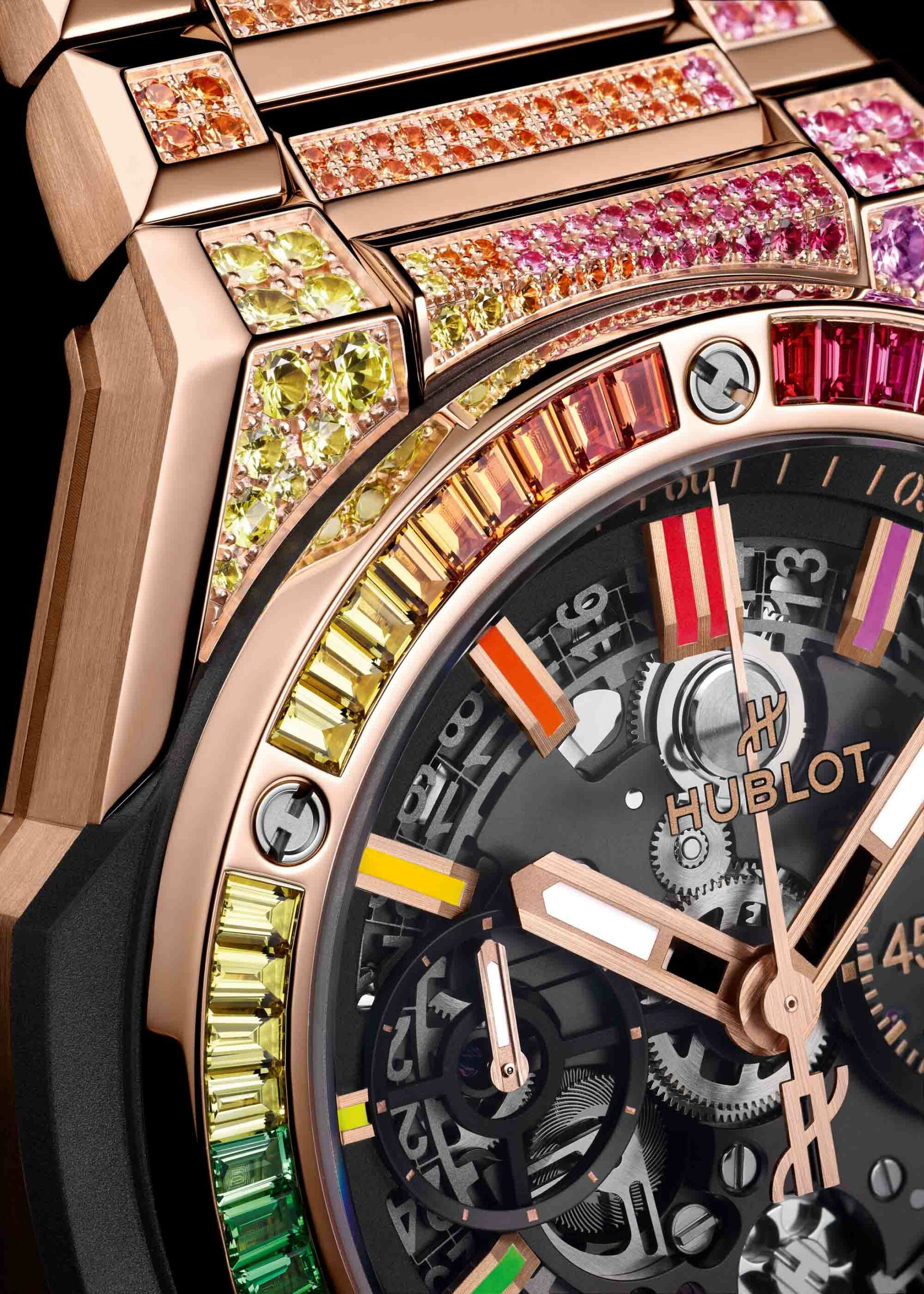 Hublot Big Bang Unico Integrated Rainbow Time Only Rainbow Replica Orologi