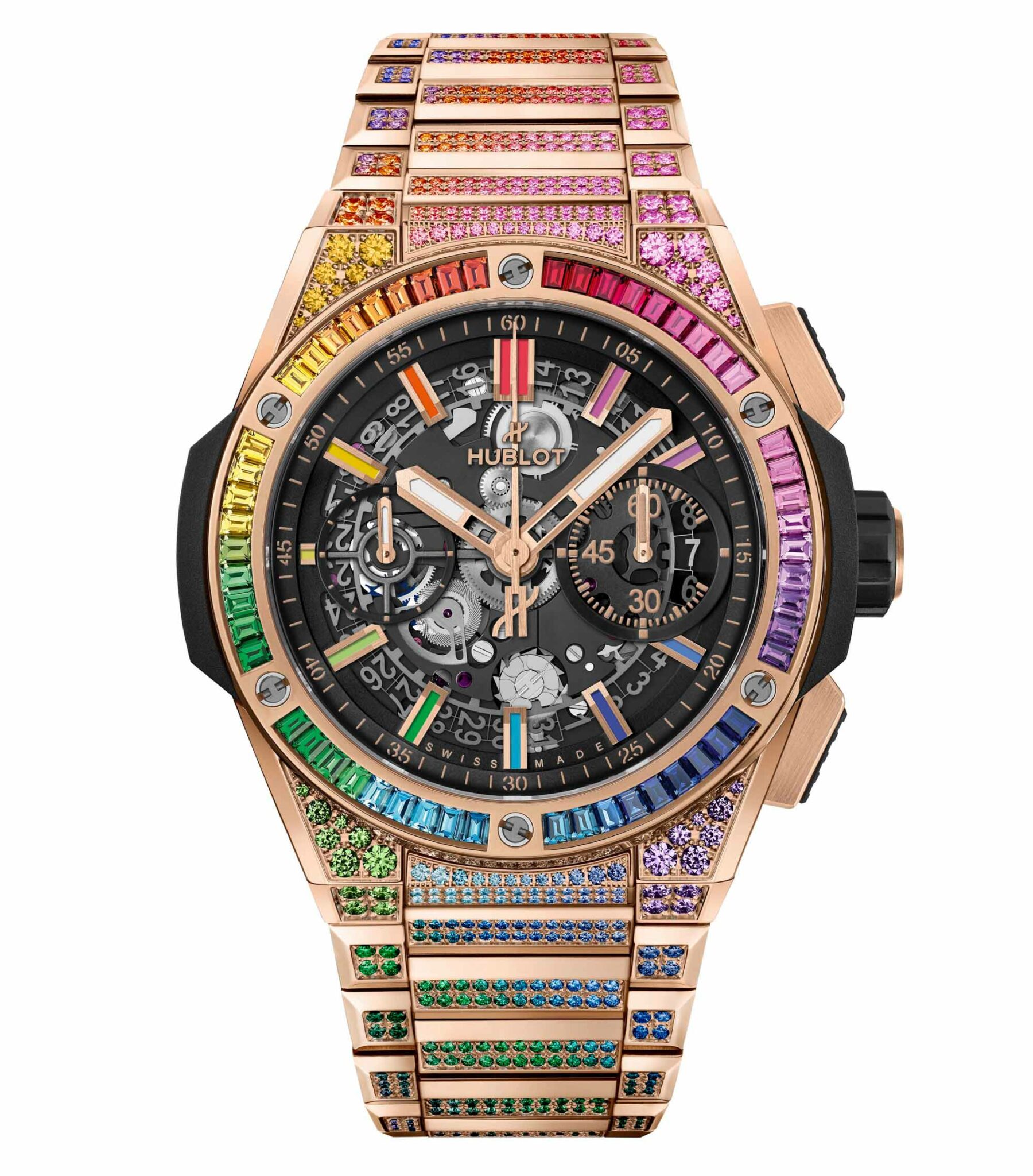 Hublot Big Bang Unico Integrated Rainbow Time Only Rainbow Replica Orologi